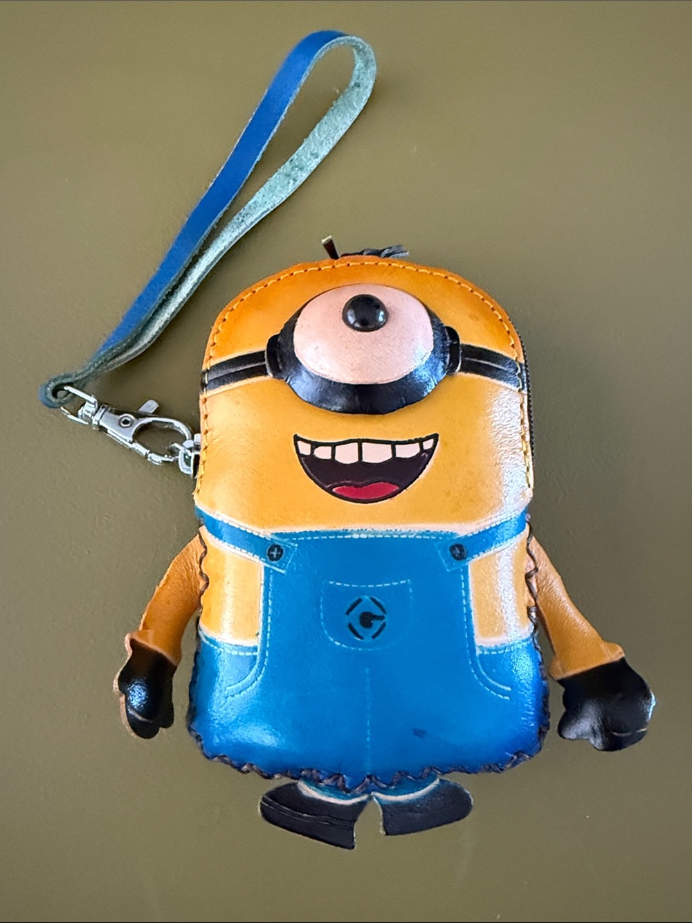 Bob Minion Leather Hand Crafted Coin Purse Wristlet